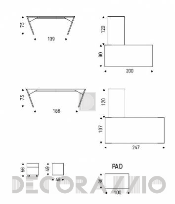 Письменный стол Cattelan Italia Vega - vega-desk-200