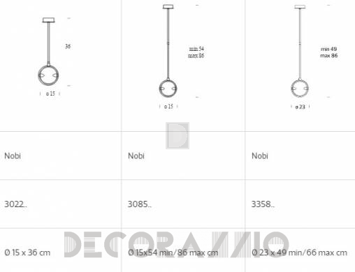 Светильник  потолочный подвесной (Люстра) FontanaArte Nobi - 3022_1