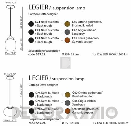 Светильник  потолочный подвесной (Люстра) Tooy Legier - 557.22_c74_c40