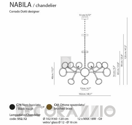 Светильник  потолочный подвесной (Люстра) Tooy Nabila - 552.12_c74_с41