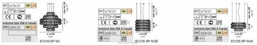 Светильник  потолочный подвесной (Люстра) Vistosi Ecos - ecos-sp-90