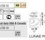 Светильник  потолочный/настенный  (Светильник) Vistosi Lunae - lunae-pp-p