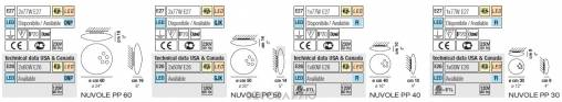 Светильник  настенный накладной (Бра) Vistosi Nuvole - nuvole-pp-60