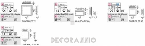 Светильник  потолочный накладной (Светильник потолочный) Vistosi Quadra - quadra-pp-47