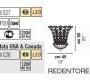 Светильник  настенный накладной (Бра) Vistosi Redentore - redentore-ap-5f-g