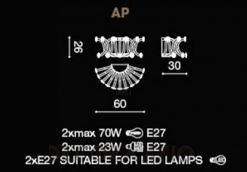 Светильник  настенный накладной (Бра) Light4 Tivoli - tivoli AP