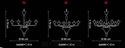 Светильник  потолочный подвесной (Люстра) Light4 Efeso - efeso 6L