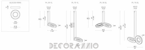 Светильник  потолочный  (Светильник) Light4 Aluled - ring PL 30 2L