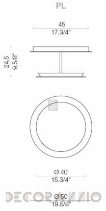 Светильник  потолочный накладной (Светильник потолочный) Light4 Back - back PL