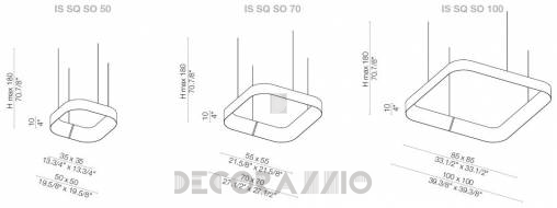 Светильник  потолочный подвесной (Люстра) Light4 Itashades - itashades IS SQ SO 100