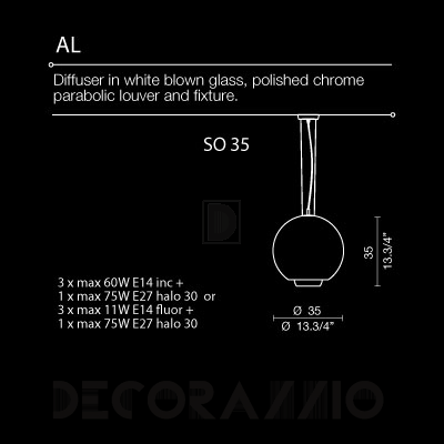 Светильник  потолочный подвесной (Люстра) Light4 Al - al SO 35