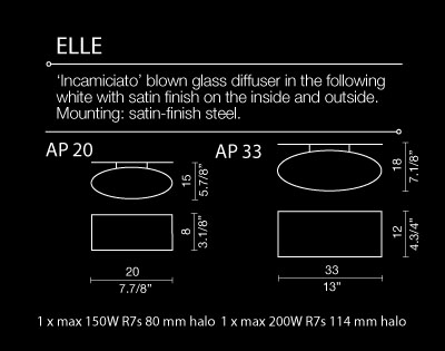 Светильник  настенный  (Бра) Light4 Elle - elle AP 33