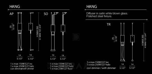 Светильник  потолочный подвесной (Люстра) Light4 Hang - hang SO