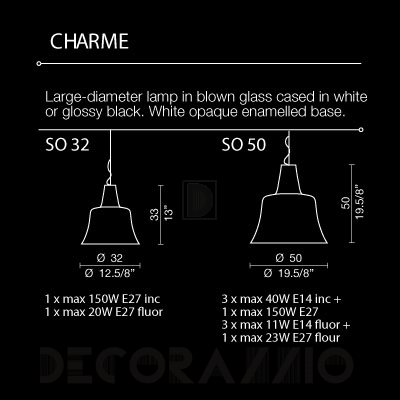 Светильник  потолочный подвесной (Люстра) Light4 Charme - charme SO 50