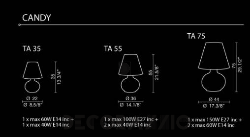 Светильник  настольный (Настольная лампа) Light4 Candy - candy TA 35