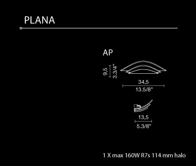 Светильник  настенный накладной (Бра) Light4 Plana - plana AP