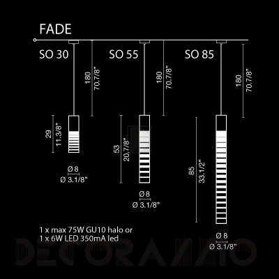 Светильник  потолочный подвесной (Люстра) Light4 Fade - fade SO 85