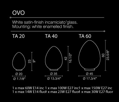 Светильник  настольный (Настольная лампа) Light4 Ovo - ovo TA 60