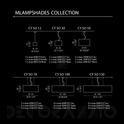 Светильник  потолочный подвесной (Люстра) Light4 Ampshades - ampshades CY SO 50