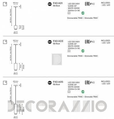 Светильник  потолочный подвесной (Люстра) Fabbian Claque - F43 A01 02