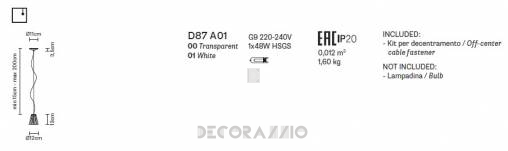 Светильник  потолочный подвесной (Люстра) Fabbian Flow - D87 A01 00