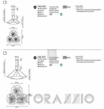 Светильник  потолочный подвесной (Люстра) Fabbian Lens - F46 A05 99