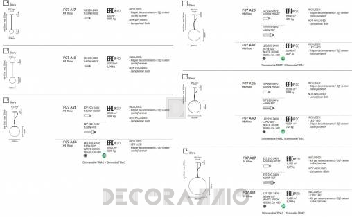 Светильник  потолочный подвесной (Люстра) Fabbian Lumi - F07 A27 01