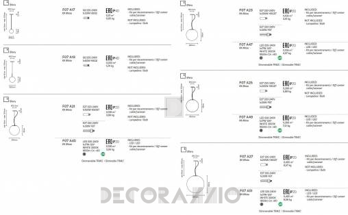 Светильник  потолочный подвесной (Люстра) Fabbian Lumi - F07 A19 01