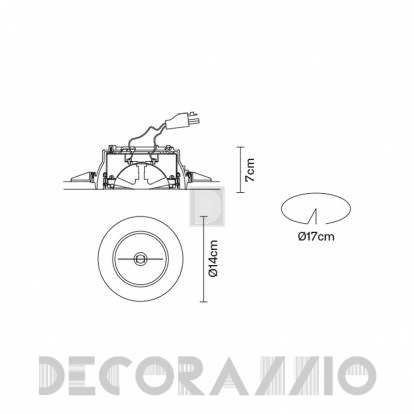 Светильник  потолочный врезной (Светильник точечный) Fabbian Tools - F19 F50 01