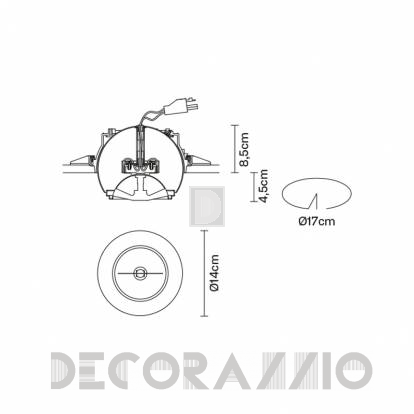 Светильник  потолочный врезной (Светильник точечный) Fabbian Tools - F19 F60 01