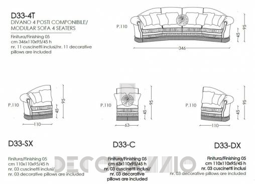 Диван Pregno Savoy - D33-4T