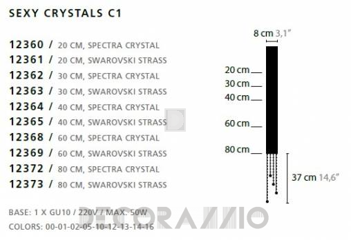 Светильник  потолочный накладной (Светильник потолочный) Ilfari Sexy Crystals - 12360