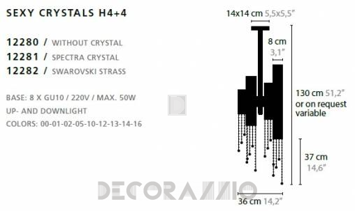 Светильник  потолочный  (Светильник) Ilfari Sexy Crystals - 12281