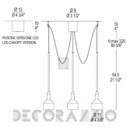 Светильник  потолочный подвесной (Люстра) Leucos Beamer - 0003590