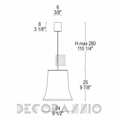 Светильник  потолочный подвесной (Люстра) Leucos Cloche - 0003579