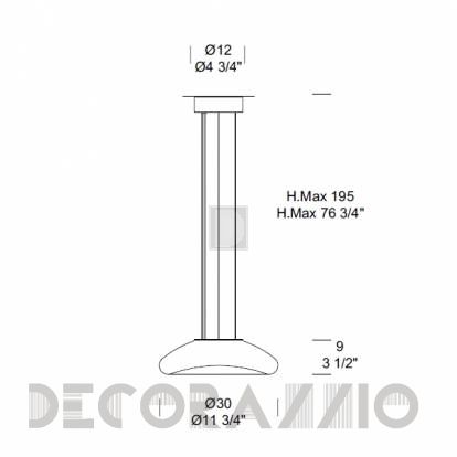 Светильник  потолочный подвесной (Люстра) Leucos Keyra - 0002304