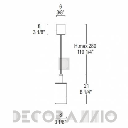 Светильник  потолочный подвесной (Люстра) Leucos Shaker - 703365013615