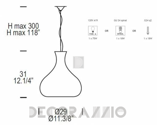 Светильник  потолочный подвесной (Люстра) Leucos Summer - 0003561