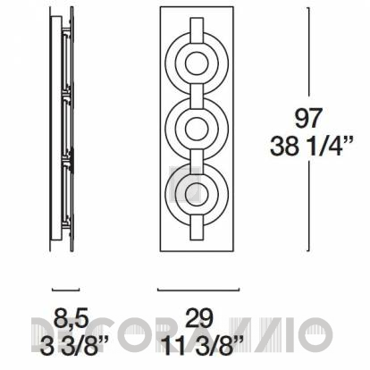 Светильник  настенный накладной (Светильник) Leucos O-Sound - 0001794