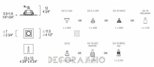 Светильник  потолочный врезной (Светильник точечный) Leucos SD - 0000918