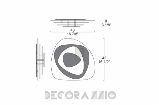 Светильник  настенный накладной (Бра) Leucos Air - 0002697