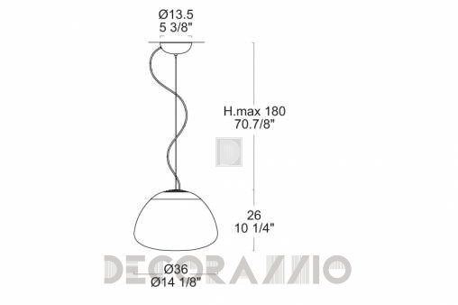 Светильник  потолочный подвесной (Люстра) Leucos Aria - 0002328