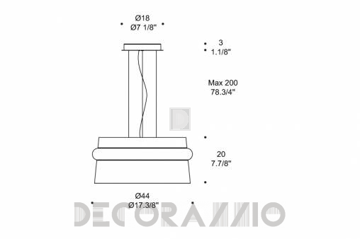 Светильник  потолочный подвесной (Люстра) Leucos Aro - 0003327