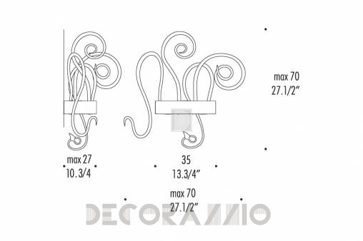 Светильник  настенный накладной (Бра) Leucos Aspid - 0003970