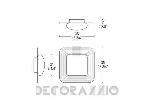 Светильник  настенный накладной (Бра) Leucos Cora - 0002690