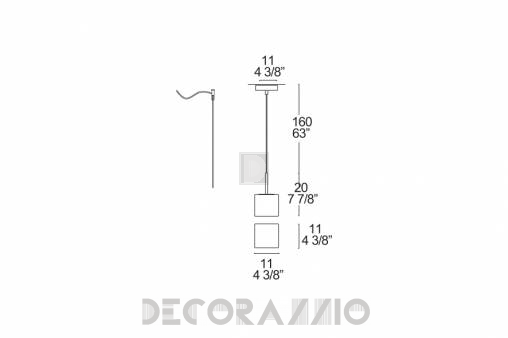 Светильник  потолочный подвесной (Люстра) Leucos Cubi - 0001569