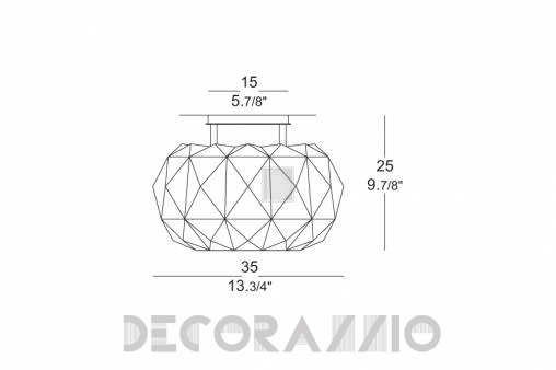 Светильник  потолочный накладной (Светильник потолочный) Leucos Deluxe - 0002267