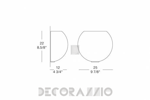 Светильник  настенный накладной (Бра) Leucos Derby - 0002734