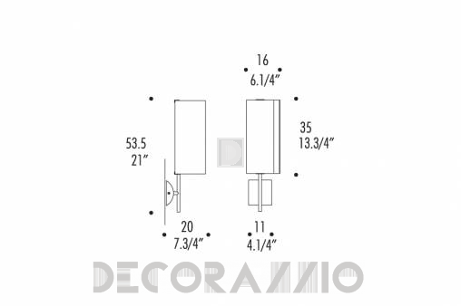 Светильник  настенный накладной (Бра) Leucos Diane - 0004223