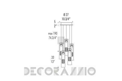 Светильник  потолочный подвесной (Люстра) Leucos Fairy - 0003268